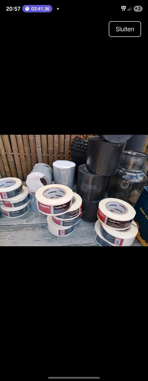Roberts Tapiton Flex Tape - Diverse Rollen, Ophalen of Verzenden
