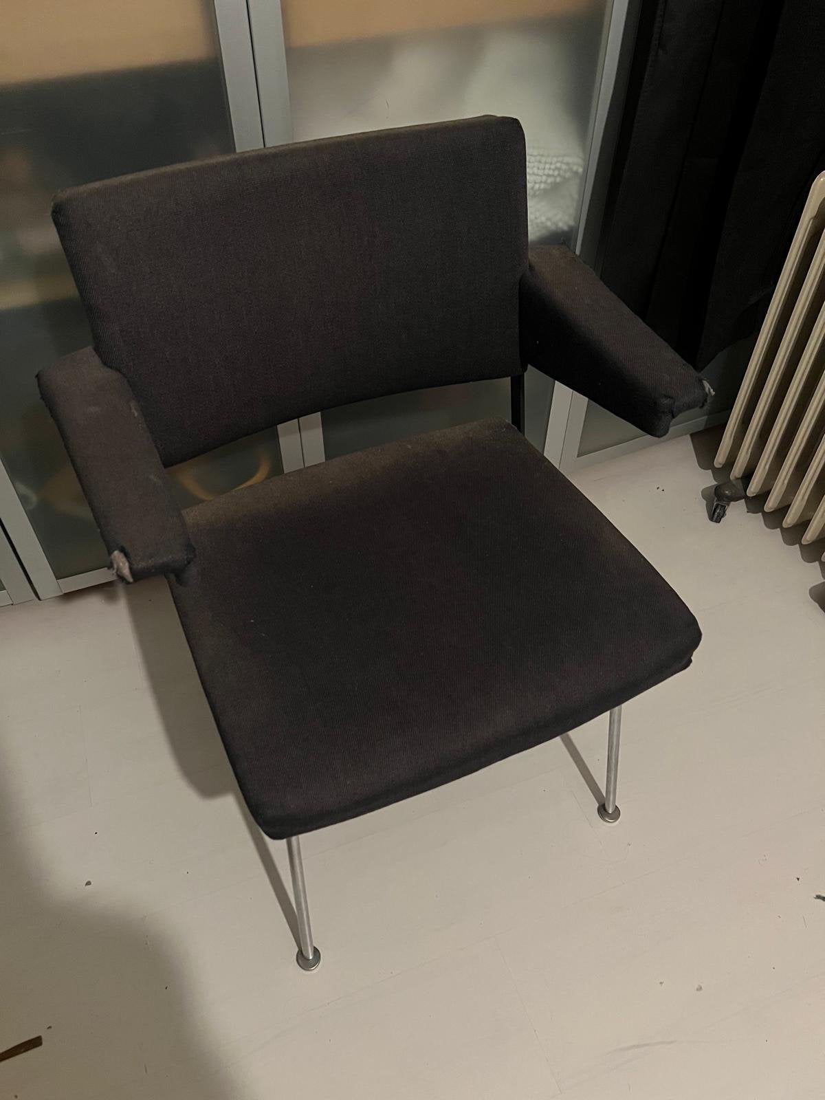 Originele Gispen fauteuil 1265 Cordemeyer - Vintage design, Ophalen, Gebruikt, 75 tot 100 cm, Metaal