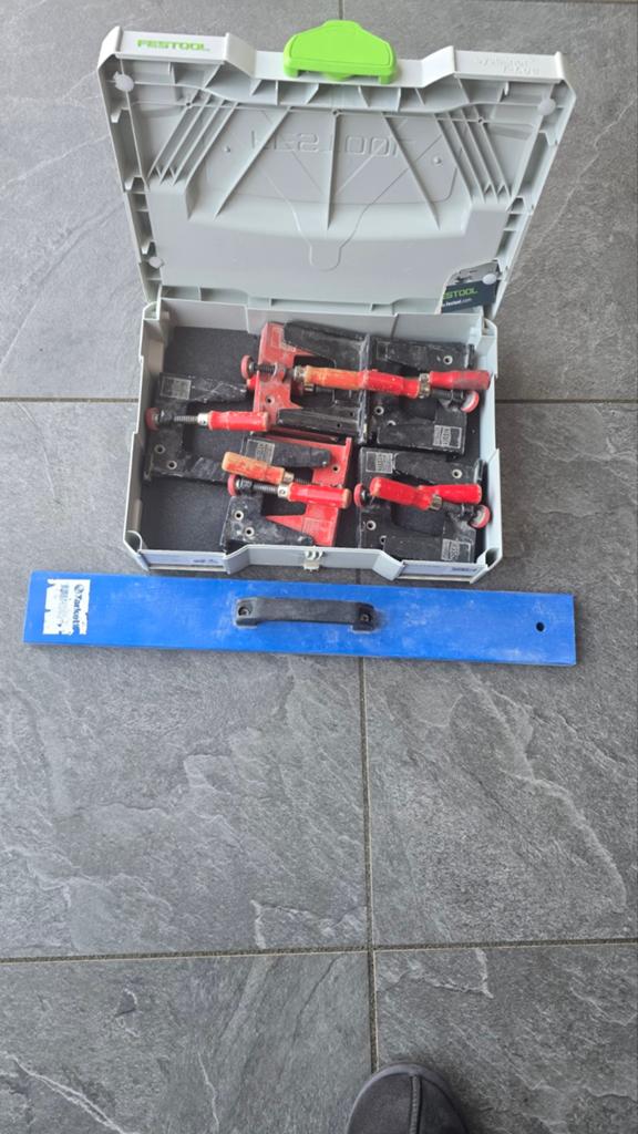 Festool systainer met afstandhouders en aanslagblok, Ophalen, Gebruikt