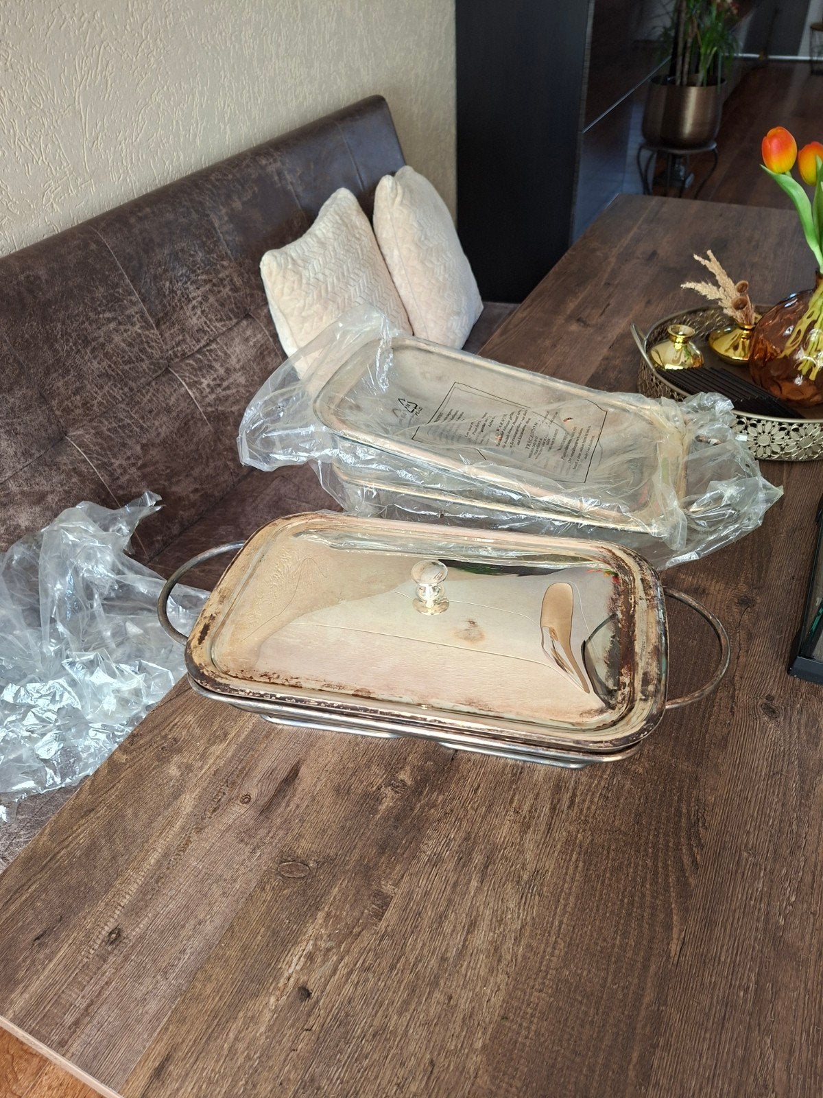 Verzilverde schalen om eten warm te houden, Antiek en Kunst, Antiek | Schalen, Ophalen of Verzenden
