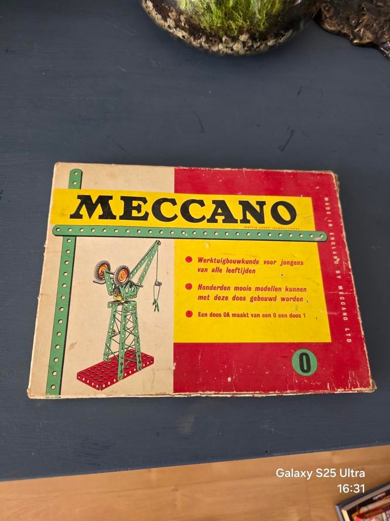 Vintage Meccano Bouwdoos No. 0  Constructiespeelgoed, Hobby en Vrije tijd, Modelbouw | Overige, Ophalen of Verzenden, Gebruikt