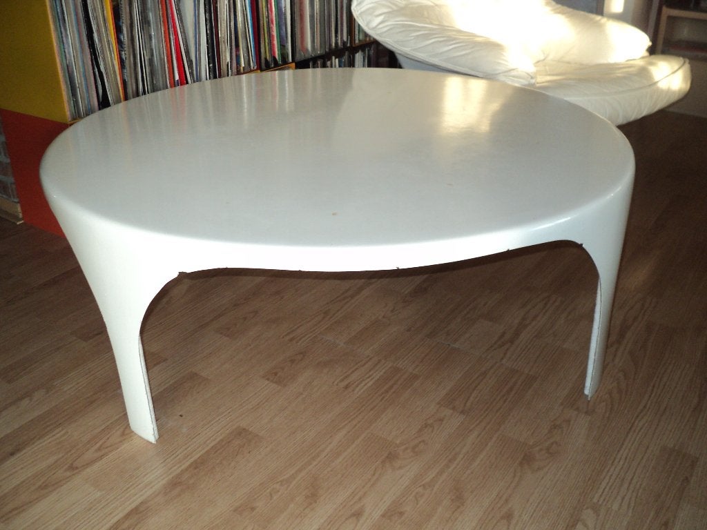 glasfiber salontafel space age design jaren 70 retro, Ophalen
