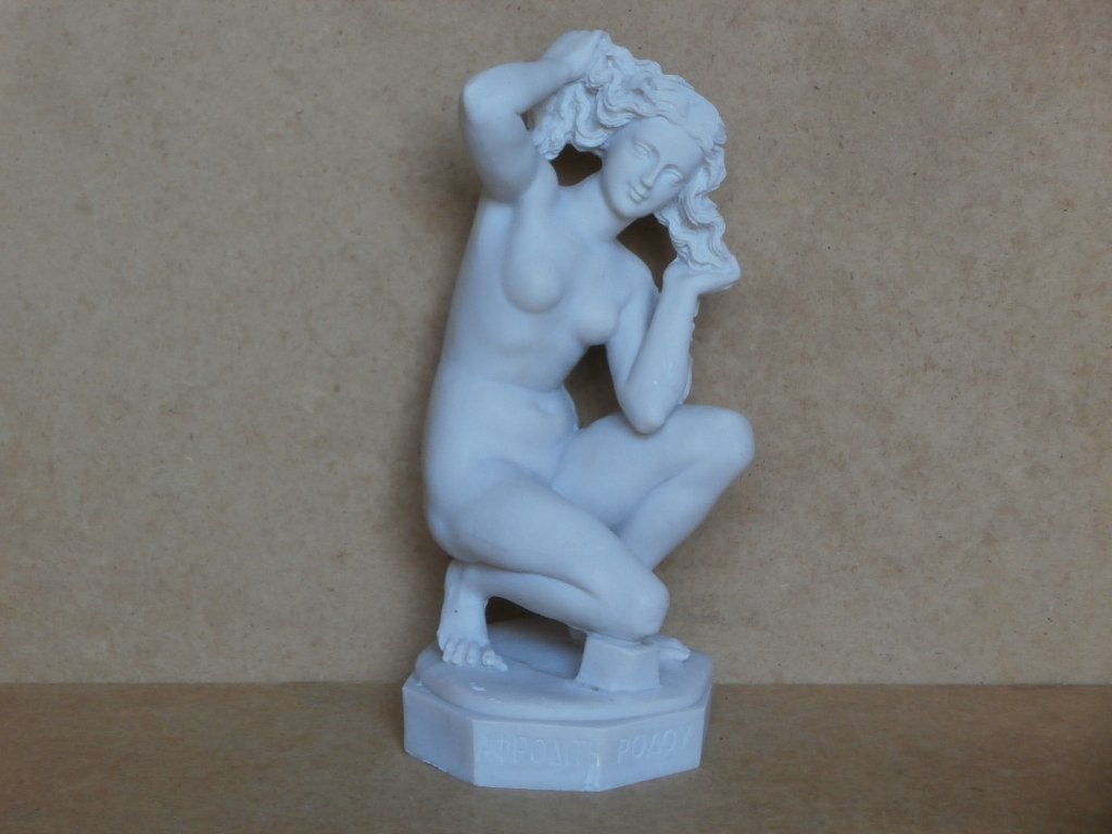 Griekse godin Aphrodite Venus of Rhodos naakte beeldje vrouw, Gips, Handgemaakt, Ophalen of Verzenden, 20 - 50 cm