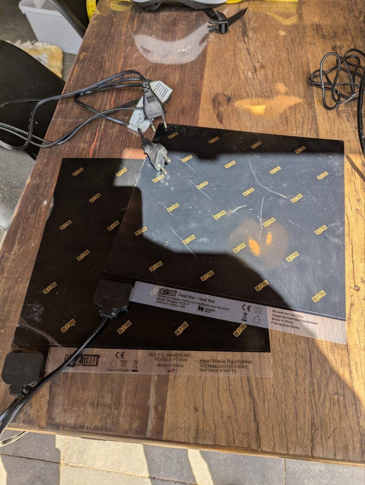 2x Exoterra Warmtematjes 8 watt, Dieren en Toebehoren, Reptielen en Amfibieën | Toebehoren, Ophalen of Verzenden, Gebruikt, Terrarium of Paludarium