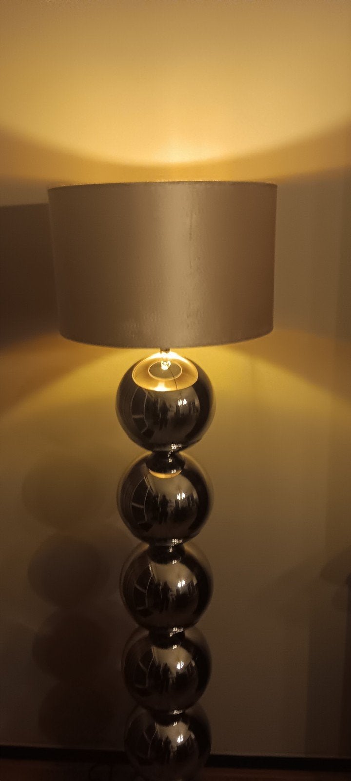 Eric Kuster Stalen Staande Lamp met 6 Dimbare Bollen, Huis en Inrichting, Ophalen, Design, Zo goed als nieuw, Glas