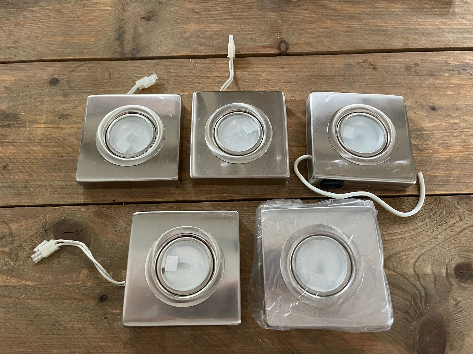 5x Thebo HA 986 RVS Opbouwspots 12V/20W Halogeen, Met schakelaar, Ophalen of Verzenden, Zo goed als nieuw, Overige merken