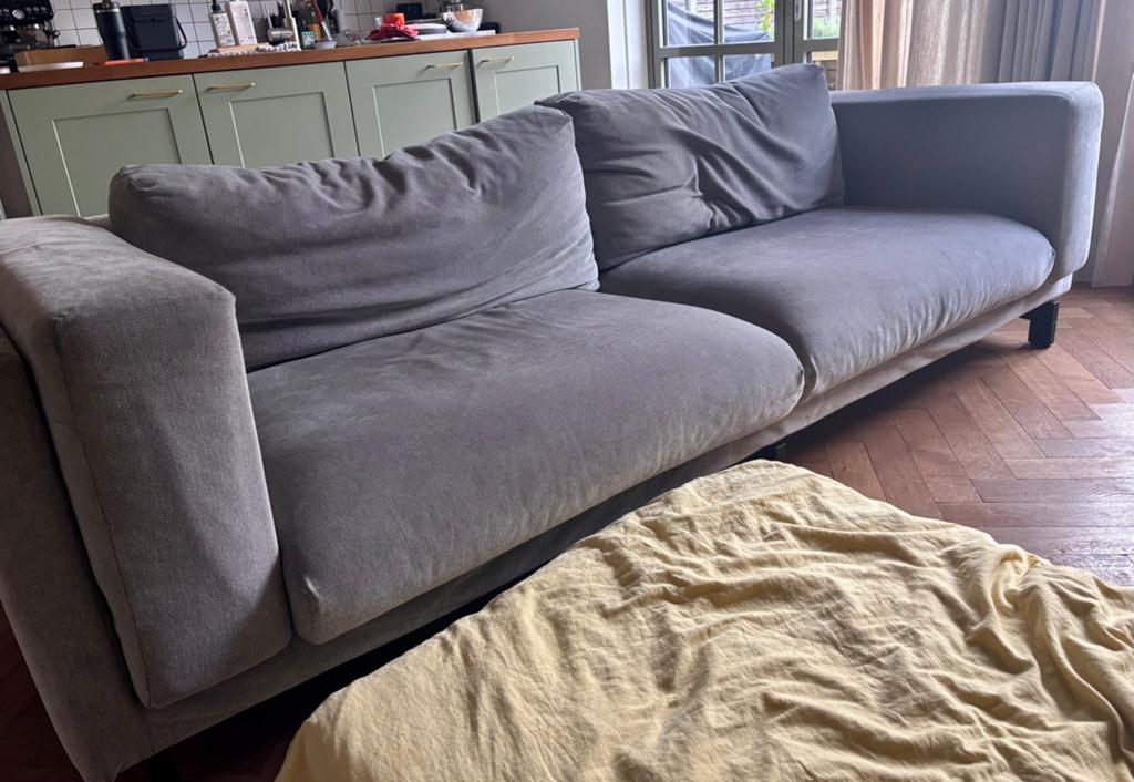 Gratis ophalen - Ikea bank grijs - wasbare hoezen, Huis en Inrichting, Ophalen, Gebruikt, Tweepersoons, 75 tot 100 cm