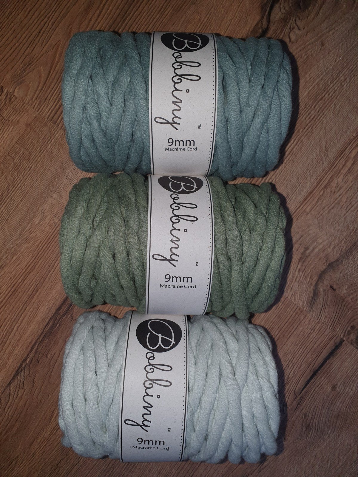 bobbiny garen 9 mm groen tinten, Ophalen of Verzenden, Nieuw, Breien of Haken, Wol of Garen