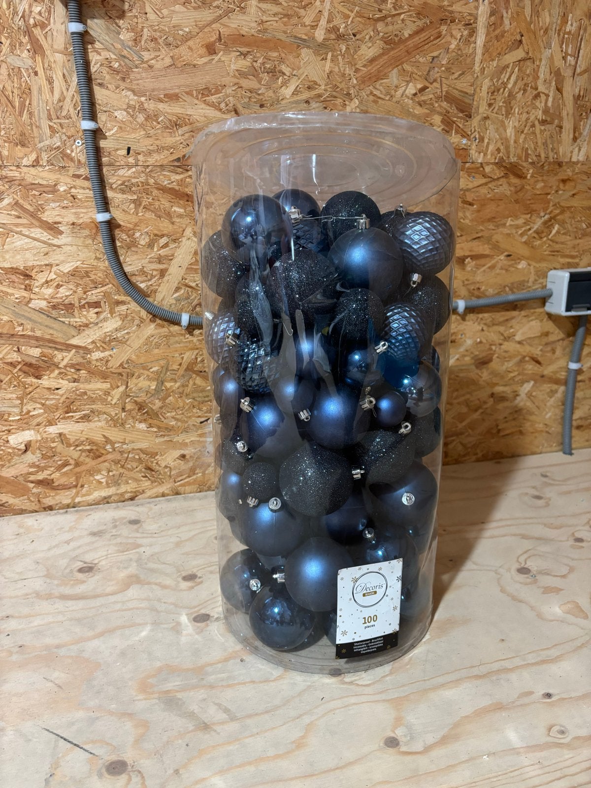 Blauwe plastic kerstballen (100 stuks), Diversen, Ophalen
