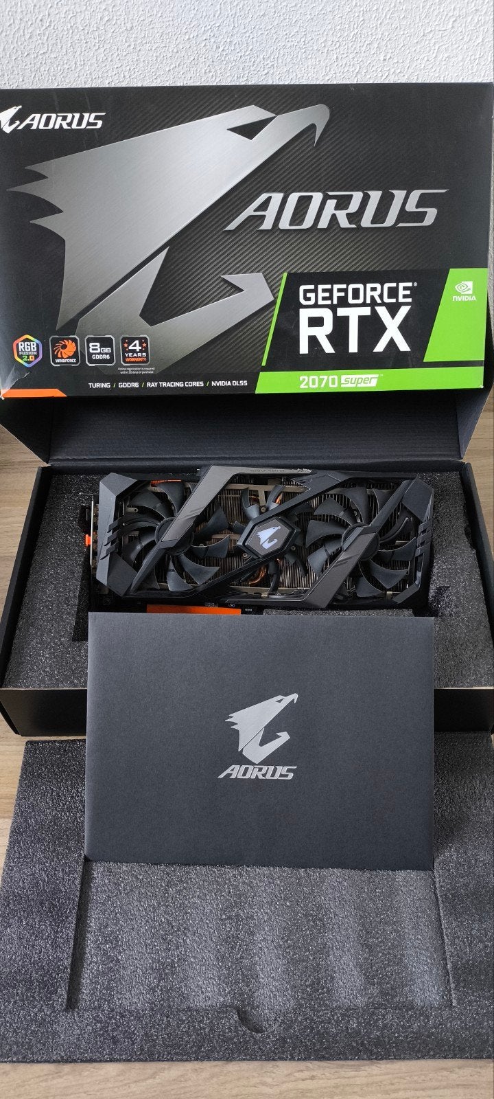 Rtx  2070 super 8gb AORUS, Ophalen of Verzenden, Zo goed als nieuw, GDDR6, PCI-Express 3