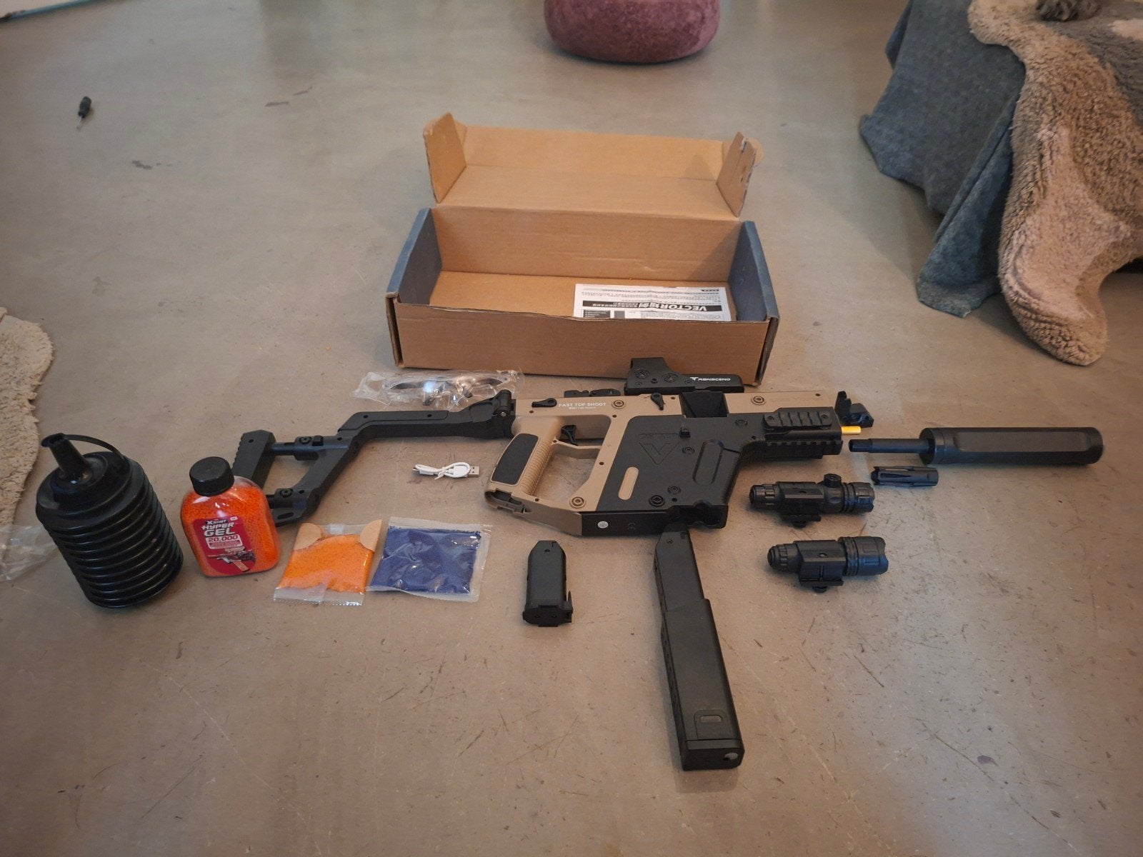 Kriss Vector gelblaster complete set, Ophalen of Verzenden, Zo goed als nieuw