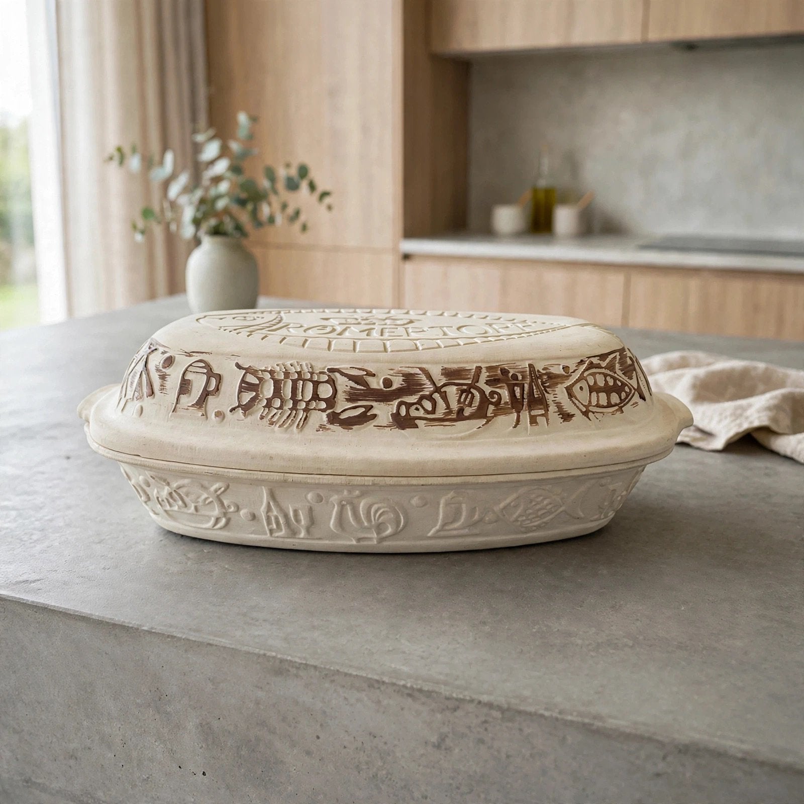 Vintage BAY Römertopf 114 - Vis Römertopf - W- Germany, Huis en Inrichting, Keuken | Servies, Overige merken, Keramiek, Vintage