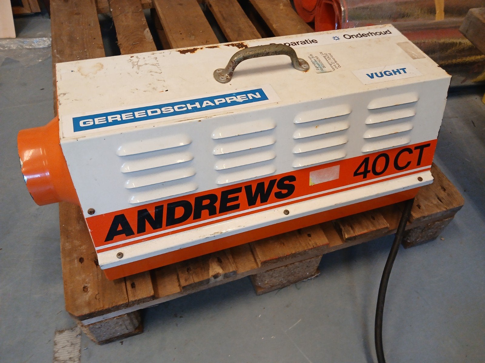 Andrews 40CT Bouwkachel 400V - Krachtige Verwarming, Doe-het-zelf en Verbouw, Verwarming en Radiatoren, 30 tot 80 cm, Gebruikt