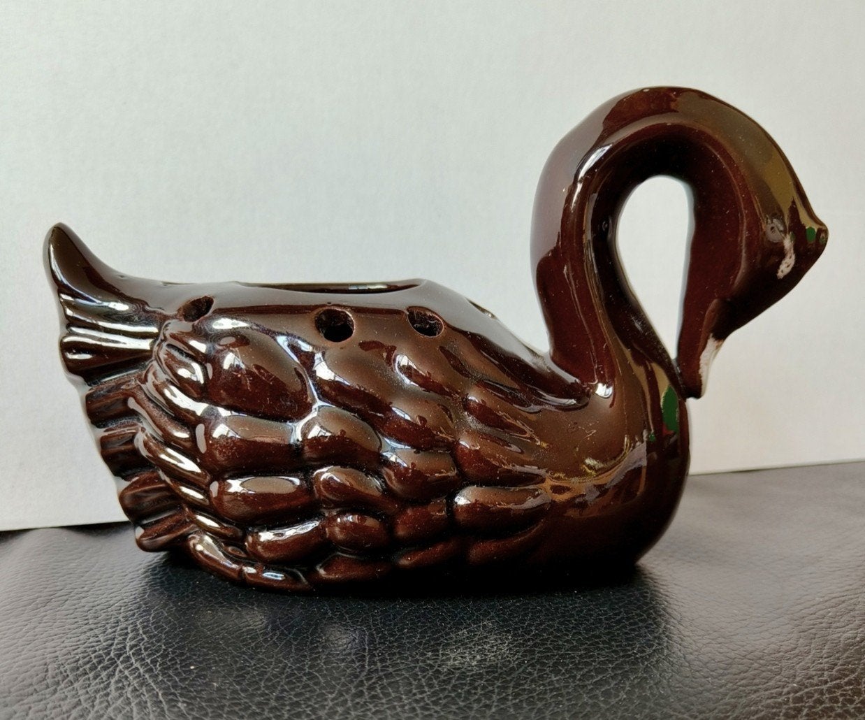 Vintage keramische zwaan ikebana /  plantenbak, Ophalen of Verzenden