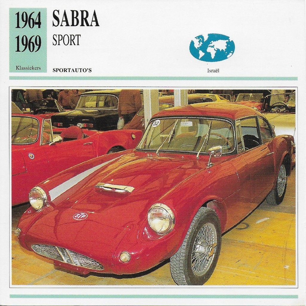 Ma865 autokaart sabra sport ( 1964 - 1969 ), Ophalen of Verzenden, Zo goed als nieuw, Auto's