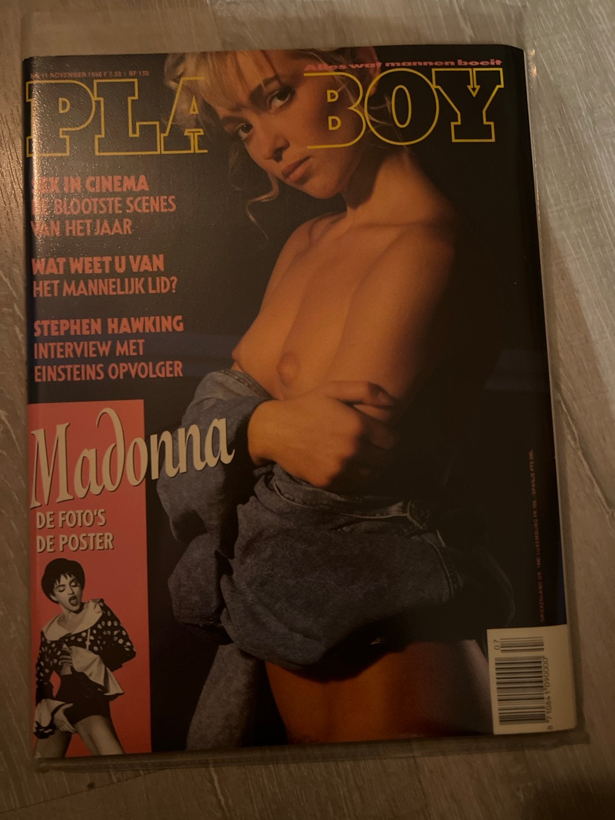 Playboy Magazine November 1990 - Madonna & Stephen Hawking, Ophalen of Verzenden, Gelezen, Overige typen
