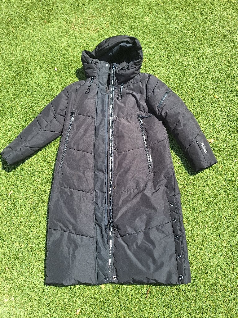 KHUJO Genuine Brand Winterjas Dames, Zwart. Large Regular, Ophalen of Verzenden, Zo goed als nieuw, Maat 42/44 (L), Zwart