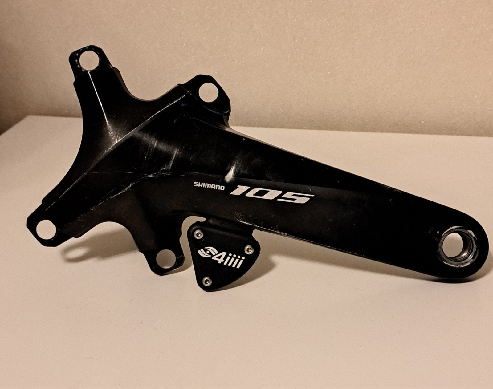Shimano 105 Crankstel met 4iiii Powermeter 170mm, Crankstel of Pedalen, Gebruikt, Ophalen of Verzenden, Aluminium
