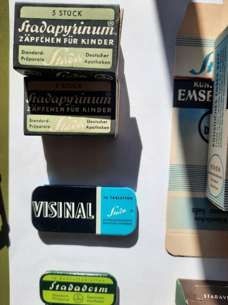 oude blikjes, doosjes, tubes van Stada Apotheke, Verzenden