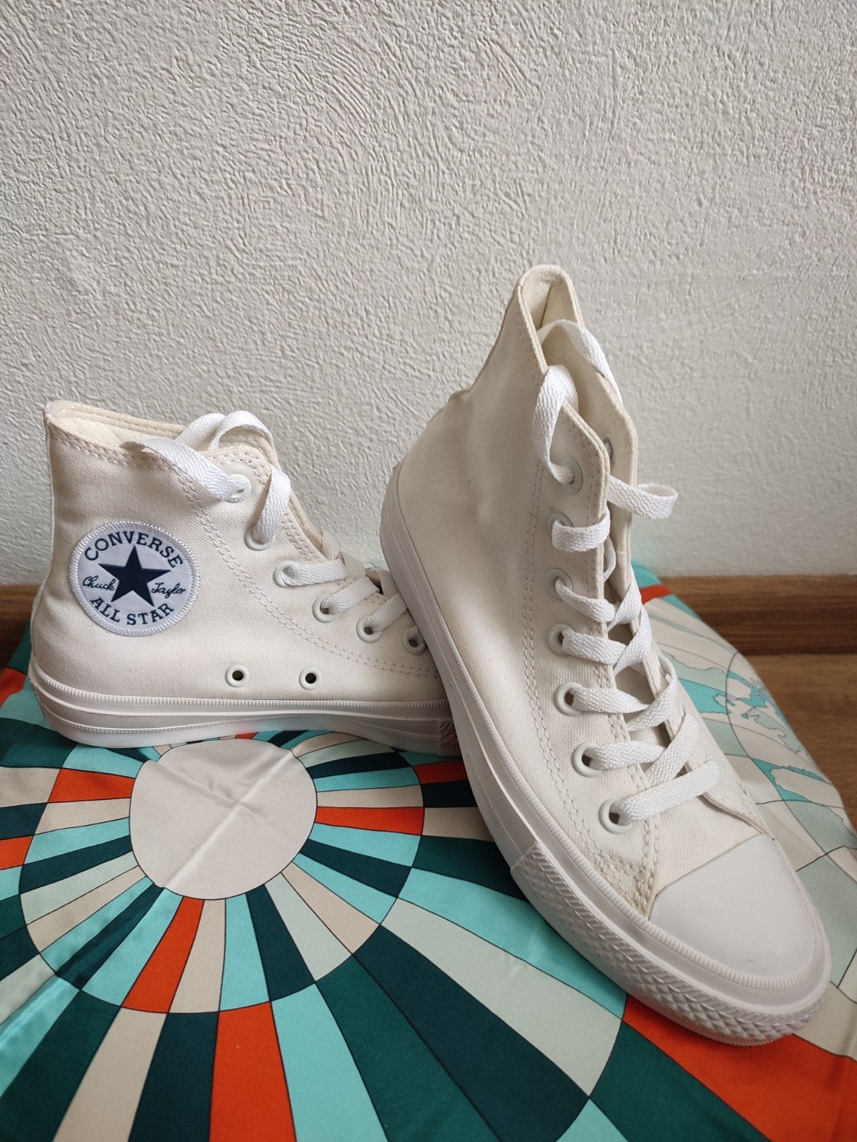 C Taylor All Star Lunarlon Converse 37 wit creme sneakers, Wit, Ophalen of Verzenden, Converse All Stars, Sneakers of Gympen