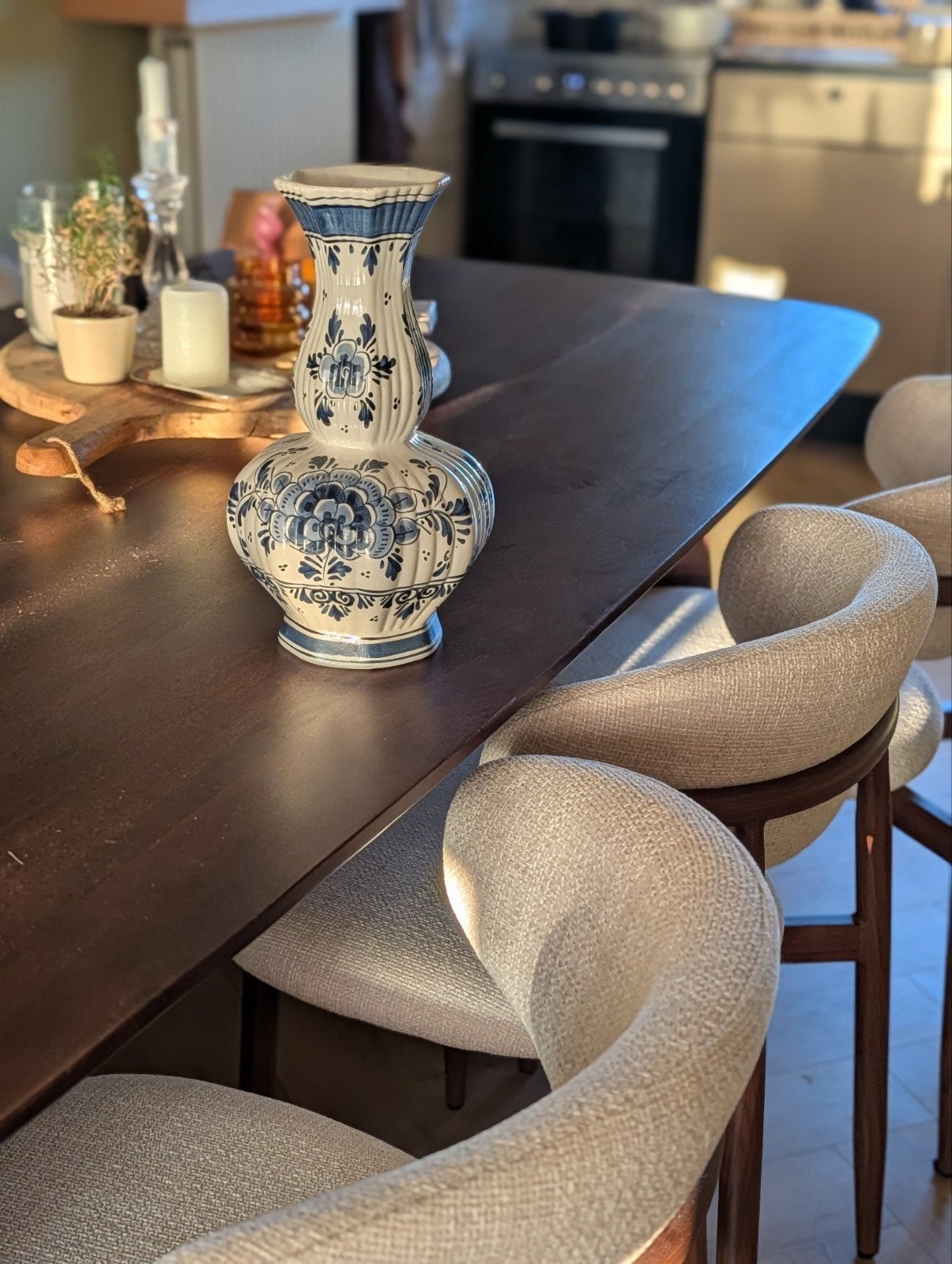Prachtige Delfts Blauwe Vaas - Handbeschilderd, Ophalen