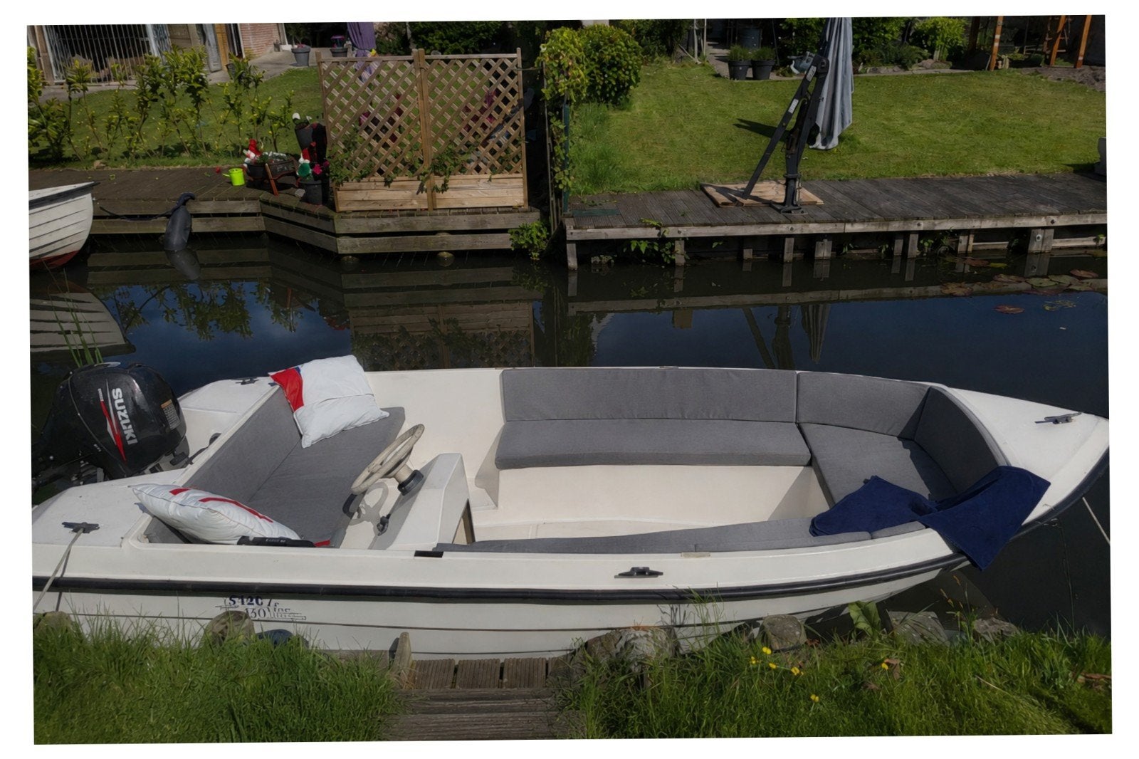 Nette Star Line 430 consoleboot ,Suzuki 8 pk ,RIBA Trailer, Ophalen, Gebruikt, Tot 10 pk, Buitenboordmotor