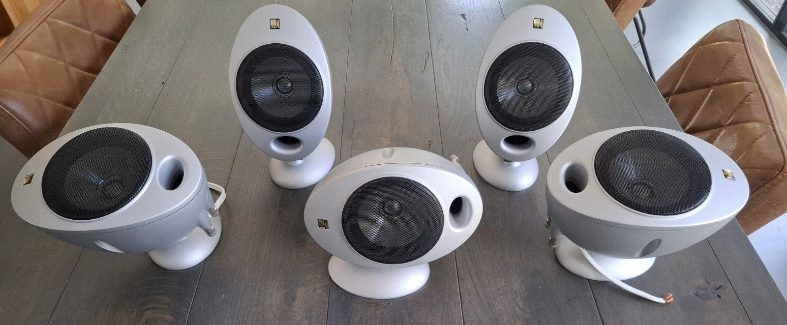 KEF KHT 2005.2 Surroundset  van 5 sateliet speakers, Ophalen, Gebruikt, Overige merken