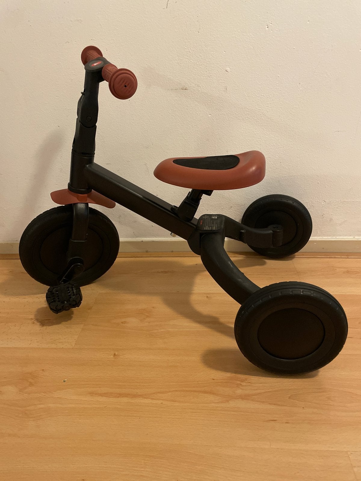 Topmark 4-in-1 Loopfiets Kaya – Zwart/Bruin, Ophalen, Gebruikt, Loopfiets
