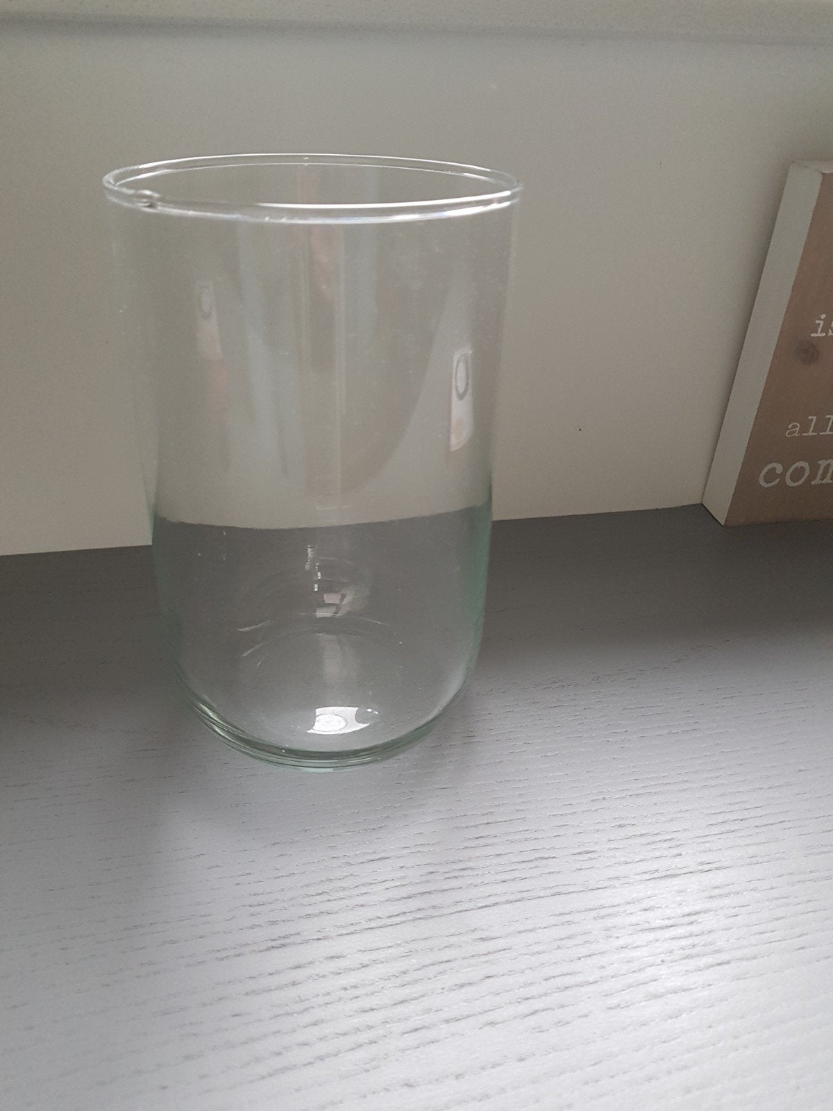 Glazen vaas, 21 cm, Transparant, Ophalen of Verzenden, Glas