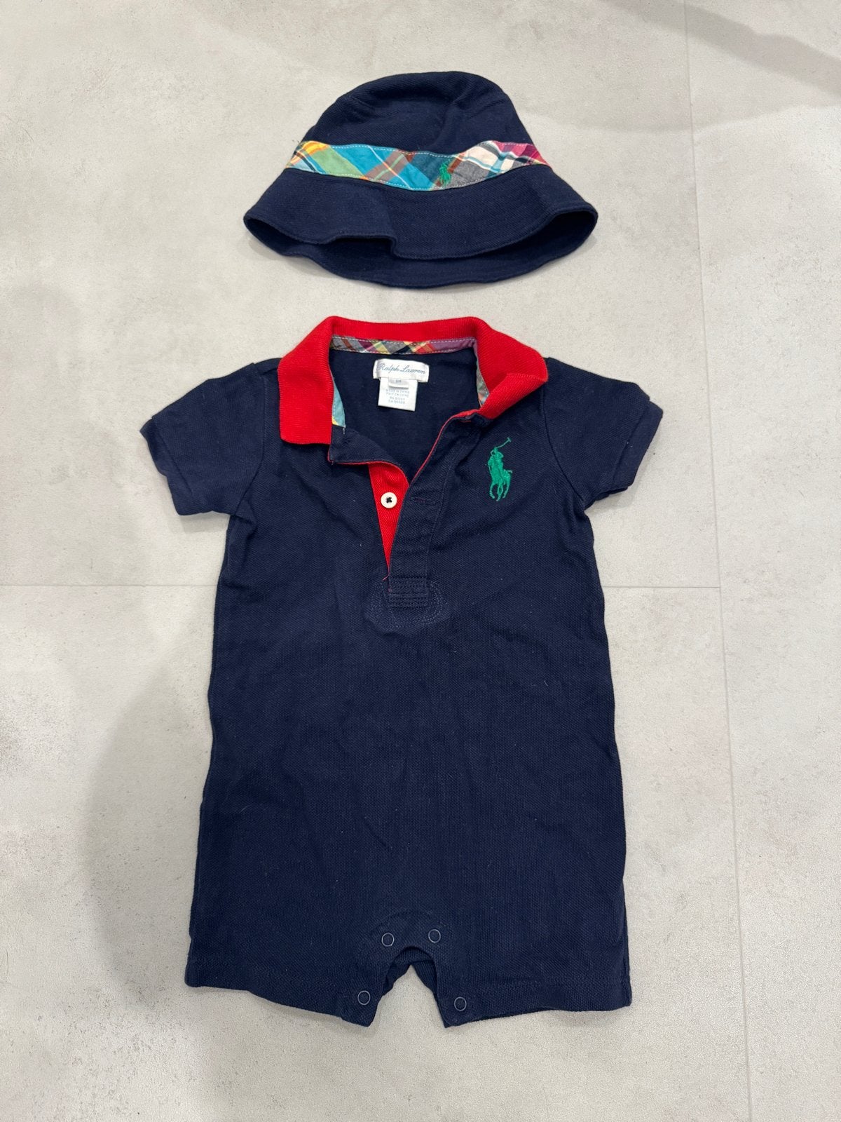 Ralph Lauren Baby Romper met Hoedje - Maat 6M, Ophalen of Verzenden, Zo goed als nieuw, Jongetje