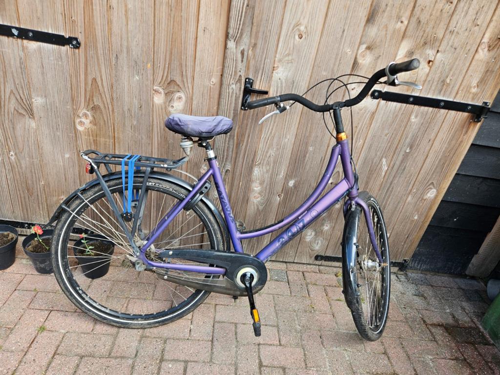 Batavus 24/7 damesfiets - paars, Fietsen en Brommers, Fietsen | Dames | Damesfietsen, Ophalen, Versnellingen, Batavus, Trommelrem