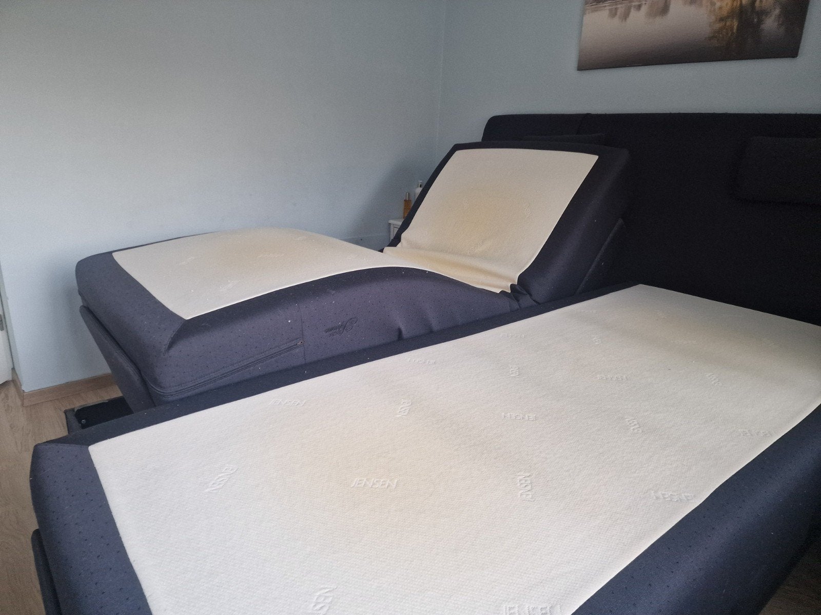Jensen Supreme 180x210 Boxspring elektrisch verstelbaar, Ophalen, Gebruikt, 210 cm, Tweepersoons