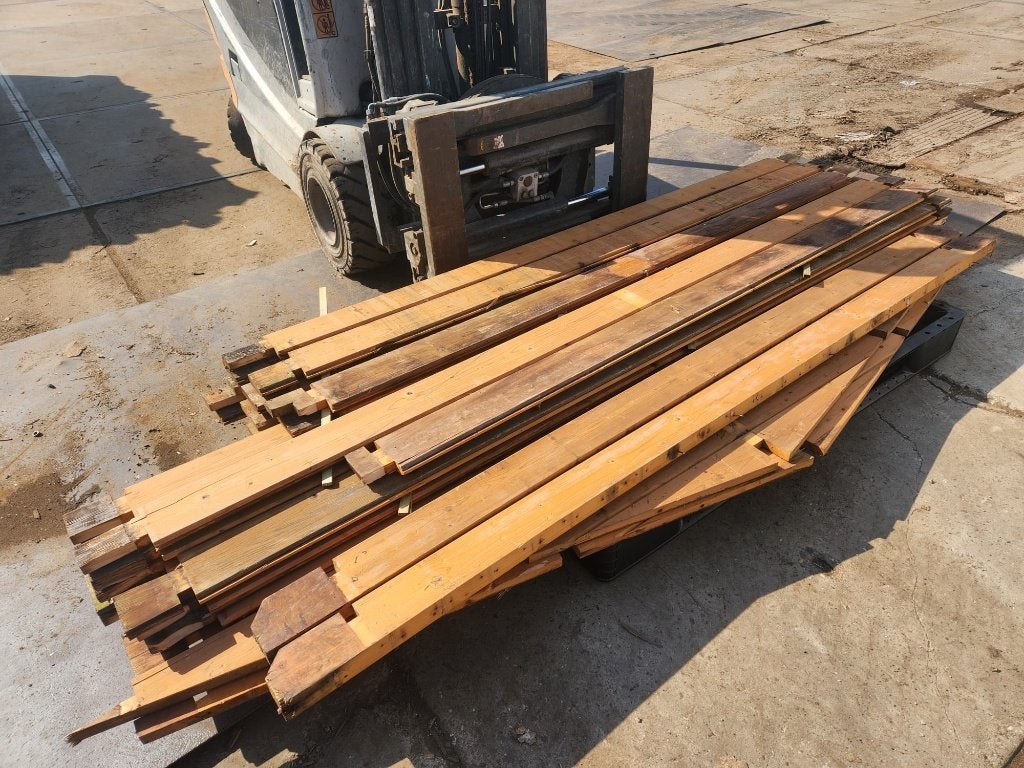 26213 - Blokhutprofiel planken, beschoeiing, vijver, Ophalen, Gebruikt, 250 cm of meer, Planken