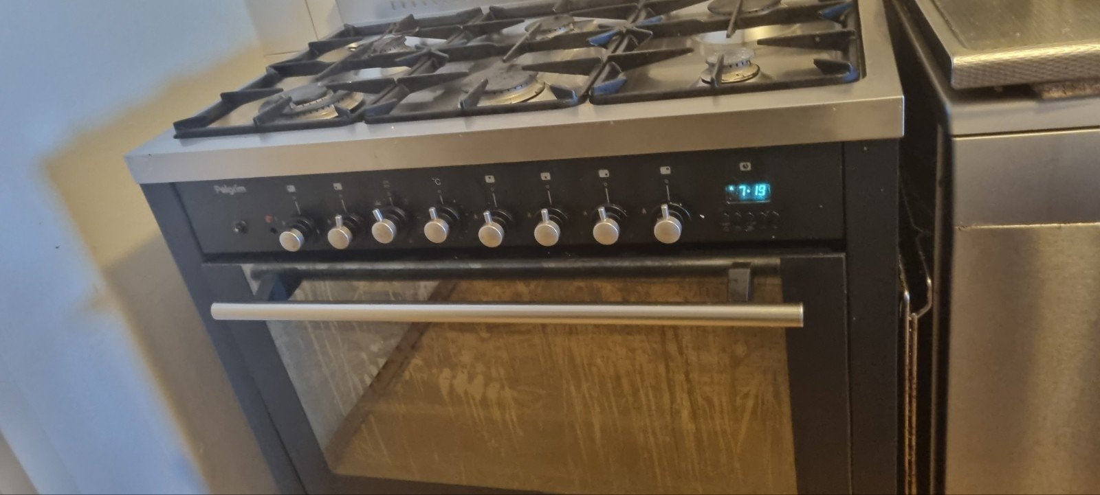 Pelgrim Gasfornuis met Oven - 6 Kookzones, Ophalen, Gebruikt, 60 cm of meer, Gas