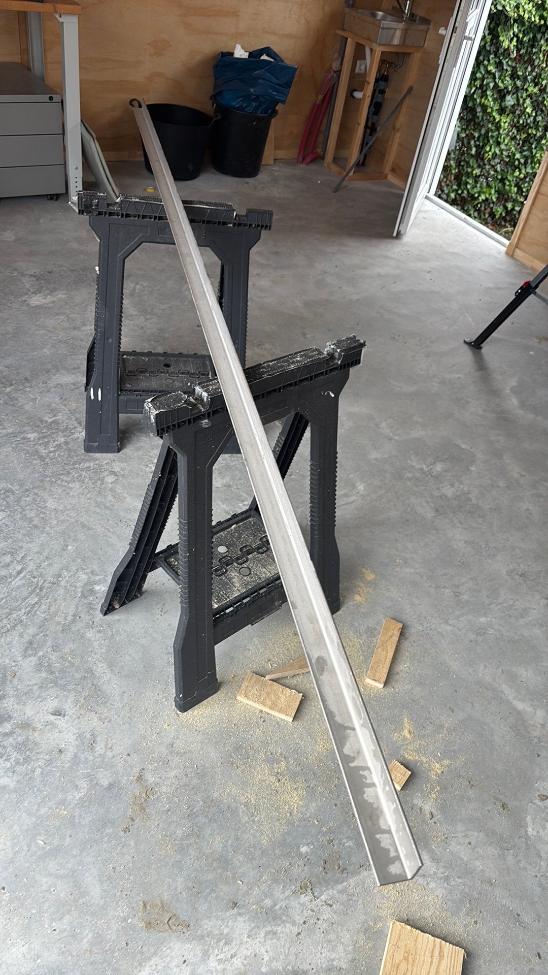 Hoekprofiel 40x40x4 RVS304 2700mm lang, Doe-het-zelf en Verbouw, Ophalen, Zo goed als nieuw, Overige metalen
