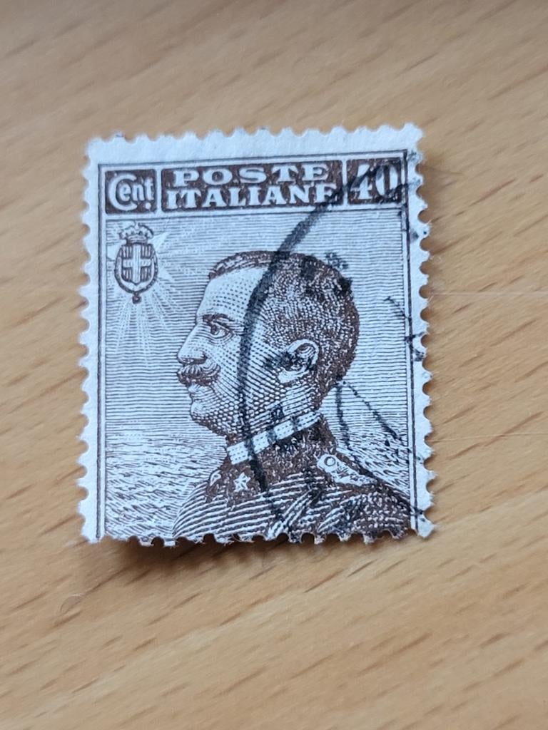 Postzegel Italië Victor Emanuel III 40 Centesimi, Ophalen of Verzenden, Gestempeld