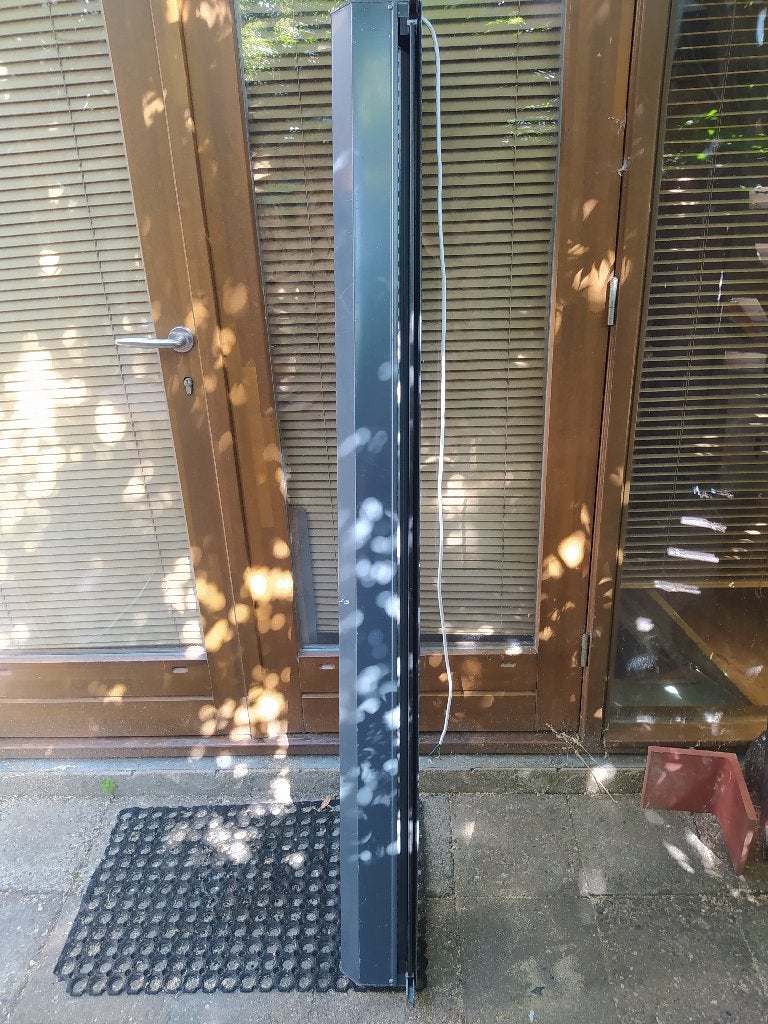rolluik 180 cm breed 135 hoog; Alu; electrisch; merk: Heroal, Ophalen, Gebruikt, 100 tot 150 cm, 150 tot 200 cm