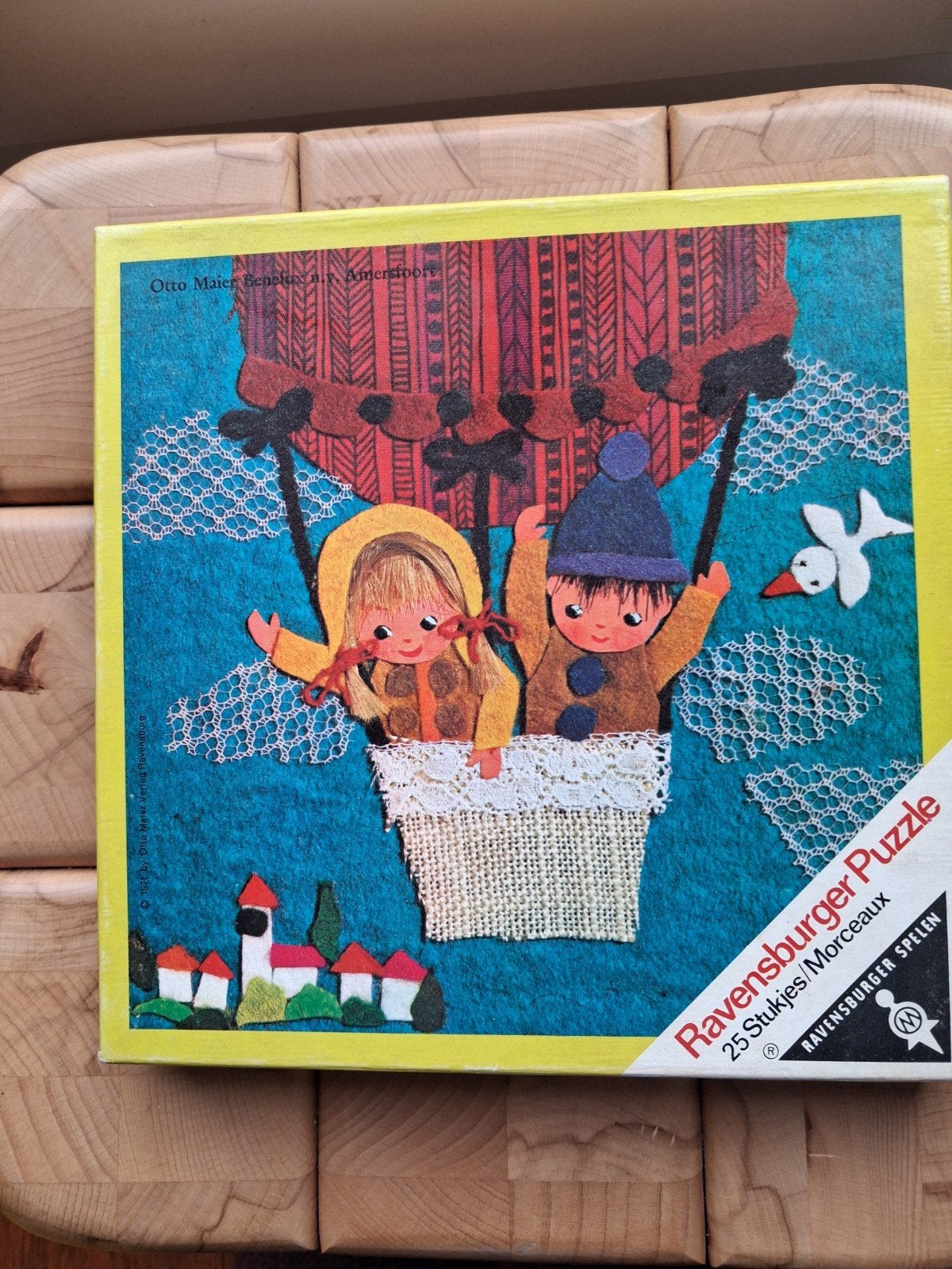 Vintage Ravensburger Kleuter-Puzzle Houten Balon 25 stukjes, Ophalen, 2 tot 4 jaar, Gebruikt, 10 tot 50 stukjes