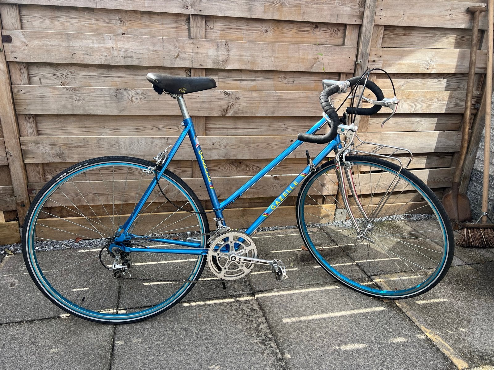 Opvallende retro Gazelle race/stadsfiets - Blauw, Ophalen, Gebruikt, Staal, Velgrem