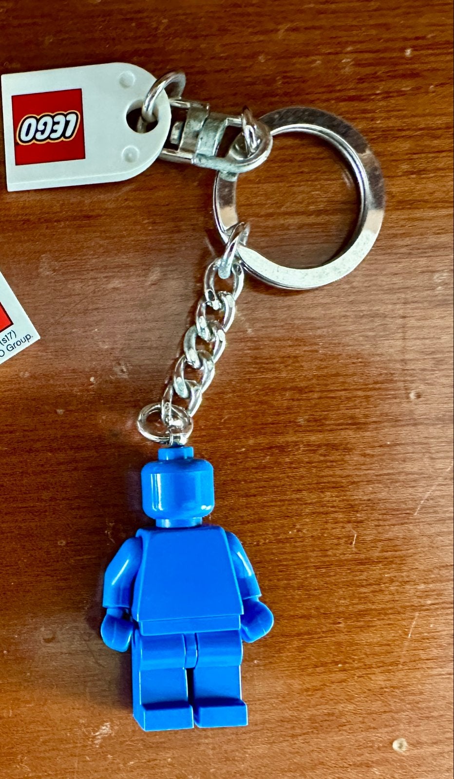 Lego sleutelhanger blauw minifiguur, Ophalen of Verzenden, Zo goed als nieuw, Sleutelhanger, Lego