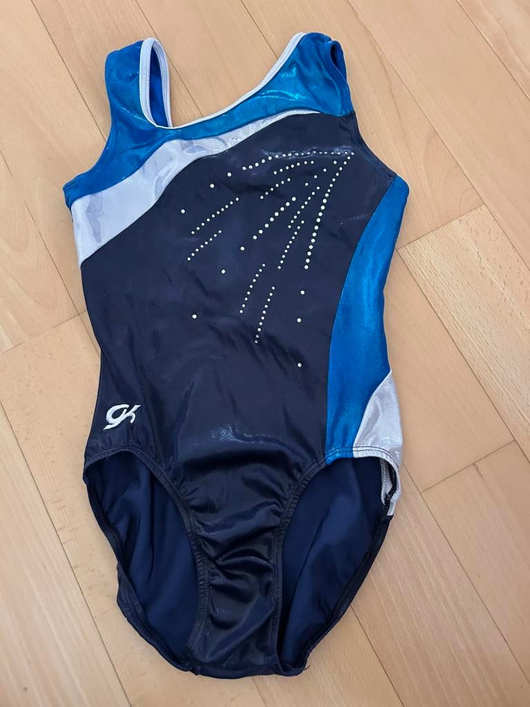 Mooi turnpakje van GK in maat 176/S, Gebruikt, Blauw, Ophalen of Verzenden, Turnpak(je)