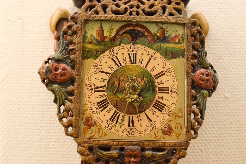 Stoelklok 45684, Ophalen of Verzenden, Gebruikt, Wandklok