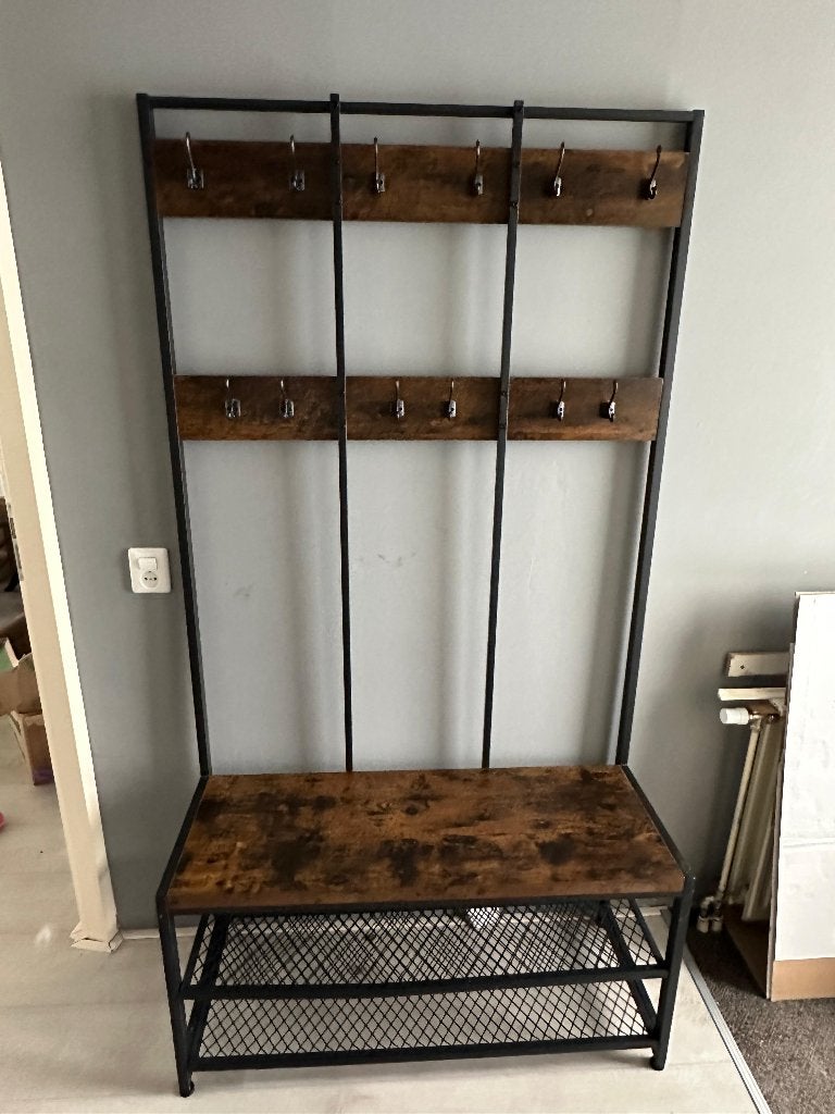 Kapstok met schoenenrek — 100x40x186 cm, Huis en Inrichting, Zo goed als nieuw, Minder dan 100 cm, Metaal, Ophalen
