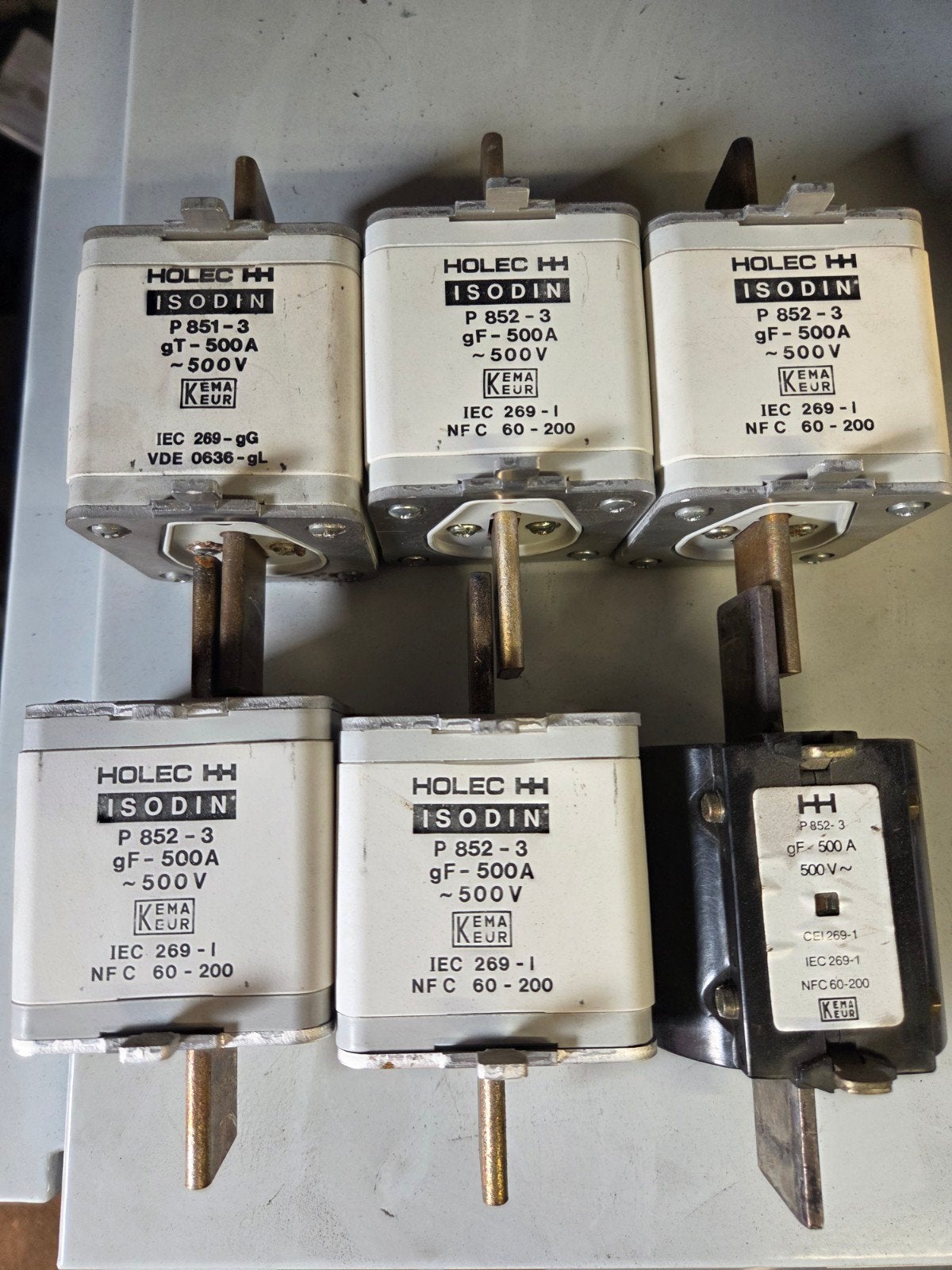 Holec Isodin Zekeringen 500A - Diverse Types, Ophalen