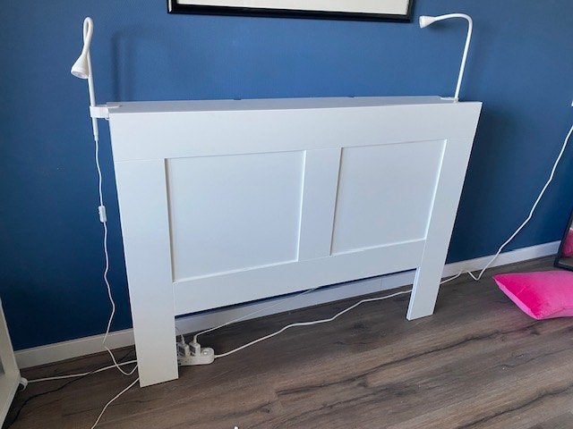 Hoofdeinde bed, Ophalen, 70 cm of minder, Wit, 190 cm of minder