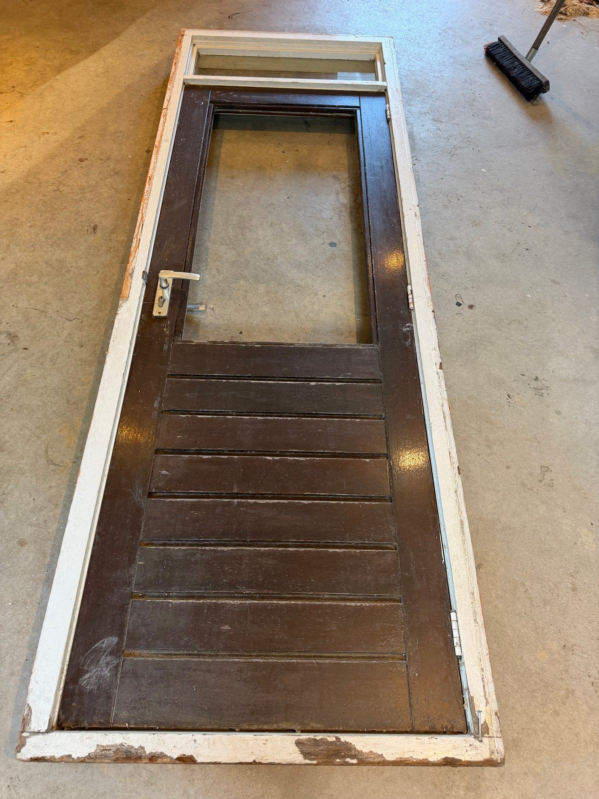 Houten deur met kozijn, Doe-het-zelf en Verbouw, Ophalen, Gebruikt, 80 tot 100 cm, Binnendeur