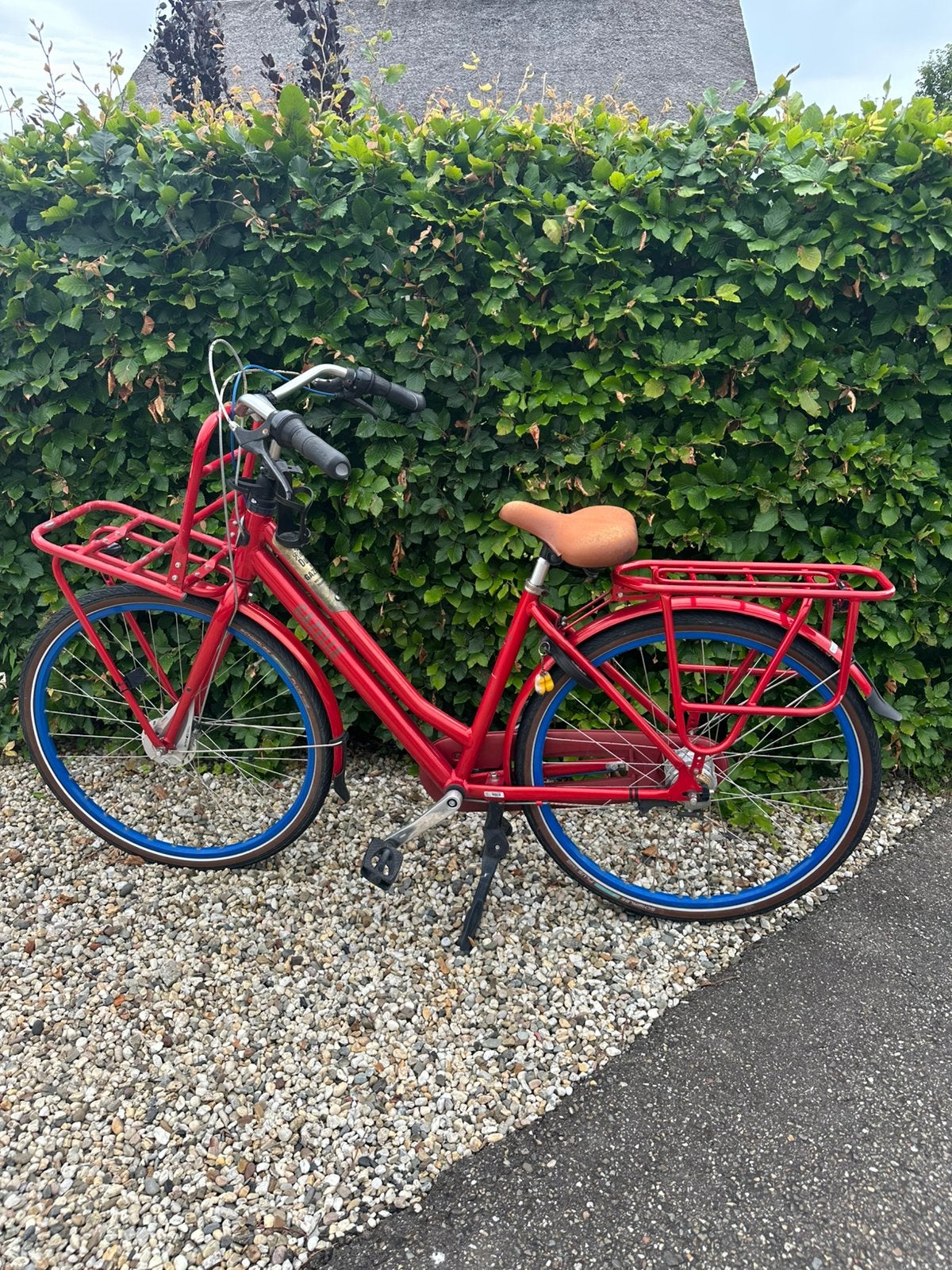 Heavy Duty Gazelle dames stadsfiets rood, Ophalen, Gebruikt