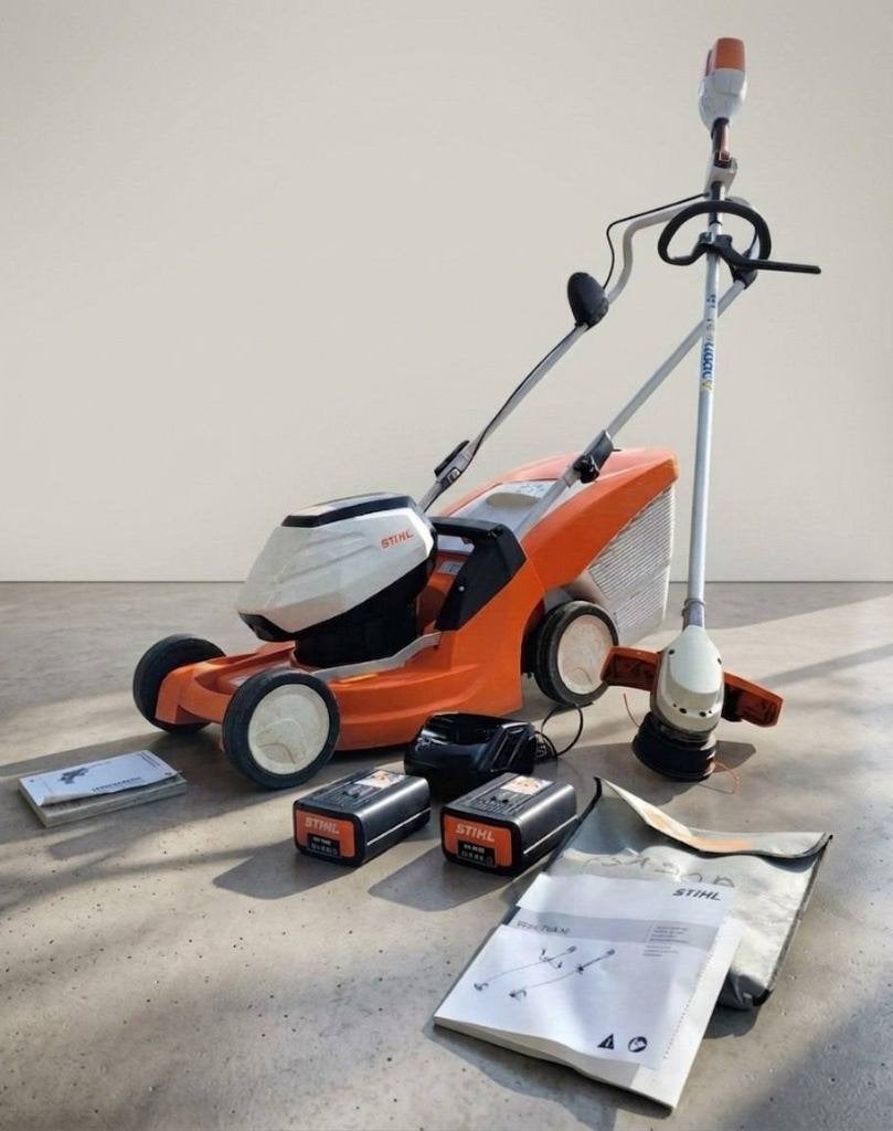 STIHL Accu Grasmaaier RMA 443 + FSA 90 R Accutrimmer Set, Stihl, Opvangzak, Accu-grasmaaier, Ophalen of Verzenden