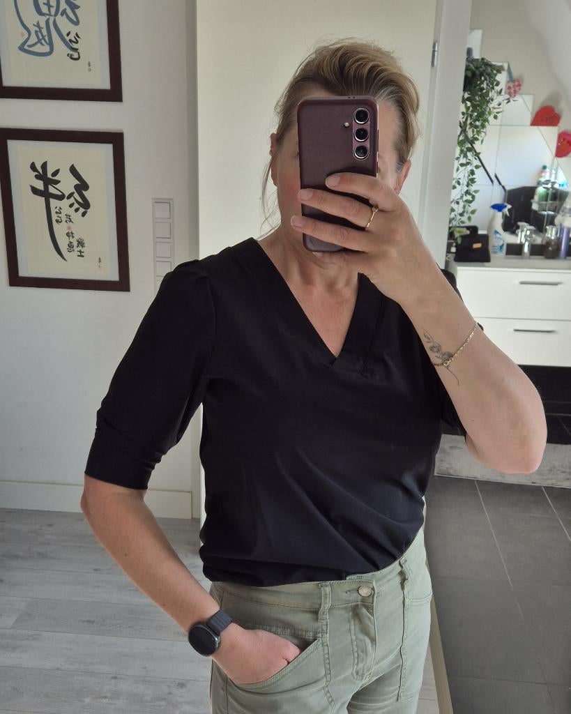 Trikala - Zwart Travelshirt Dames - Human Nature | maat S, Zwart, Nieuw, Ophalen of Verzenden, Korte mouw