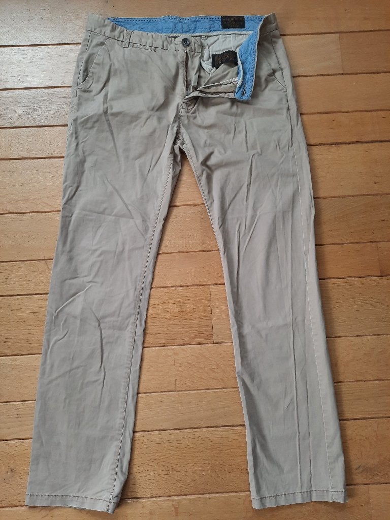 MILLS BROTHERS chino broek zand maat XXL, Beige, Overige maten, Ophalen of Verzenden, Zo goed als nieuw